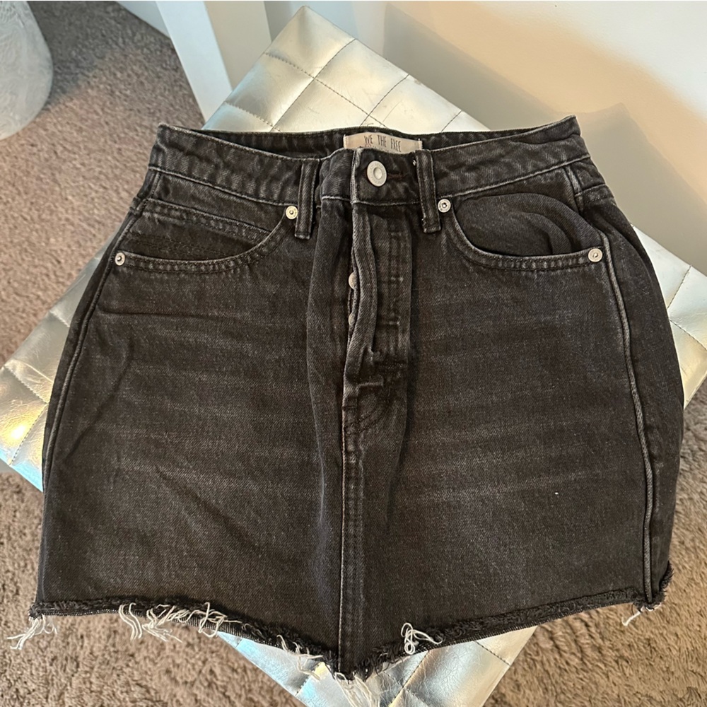 Free People Jean Skirt